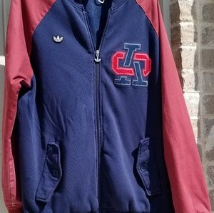 ADIDAS ORIGINAL BLUE/BURGANDY COLOR JACKET.